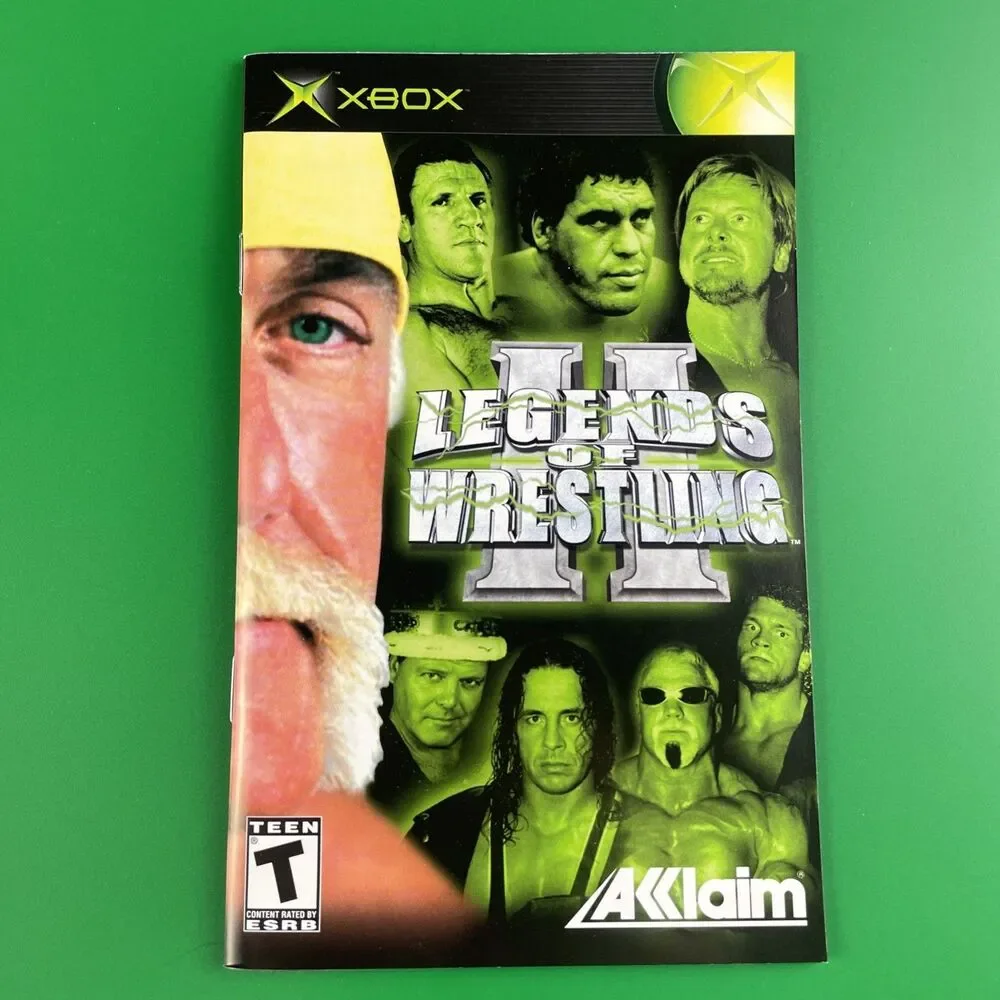 Legends of Wrestling II (Microsoft Xbox, 2002) Complete CIB Registration Card